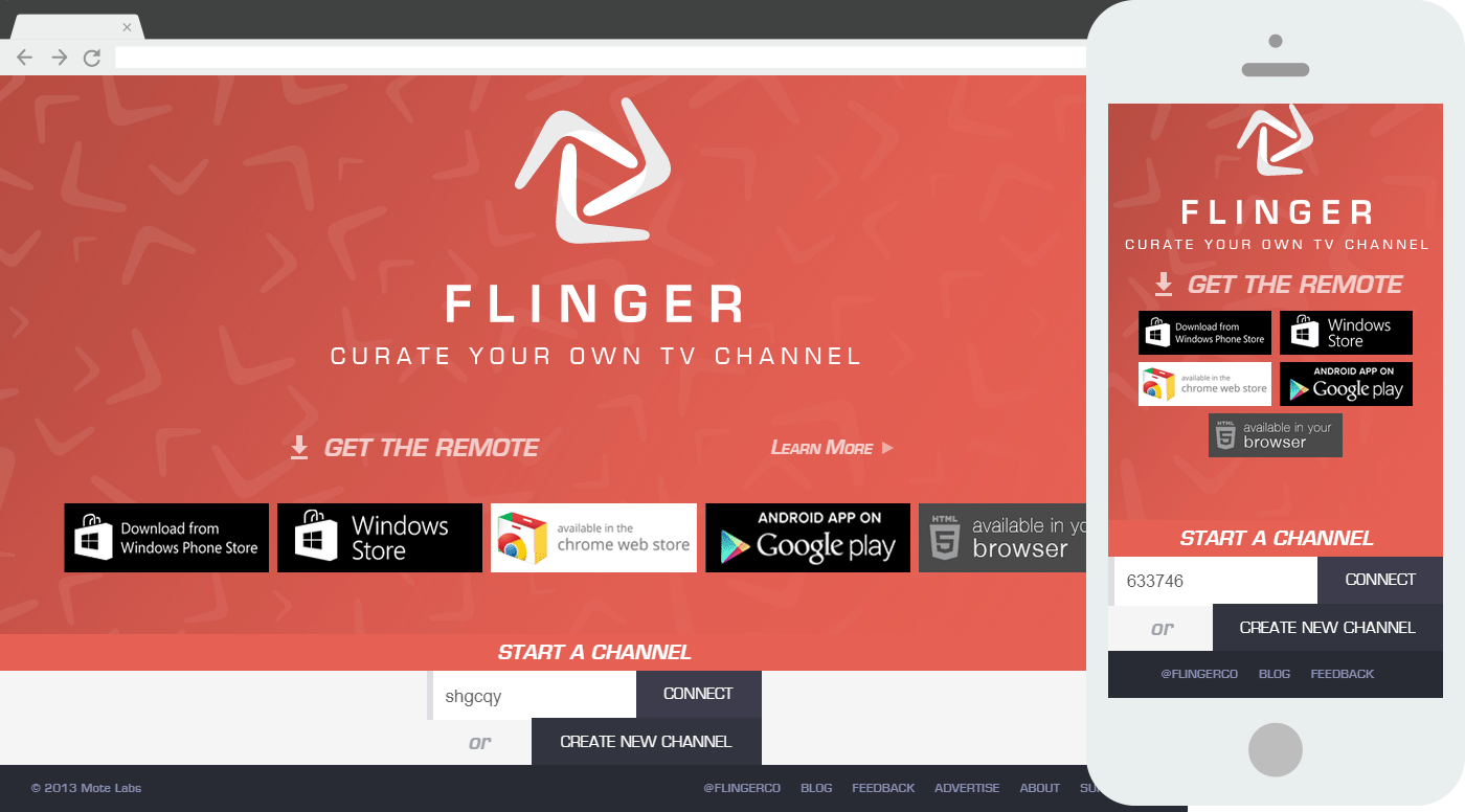 Flinger Website Preview